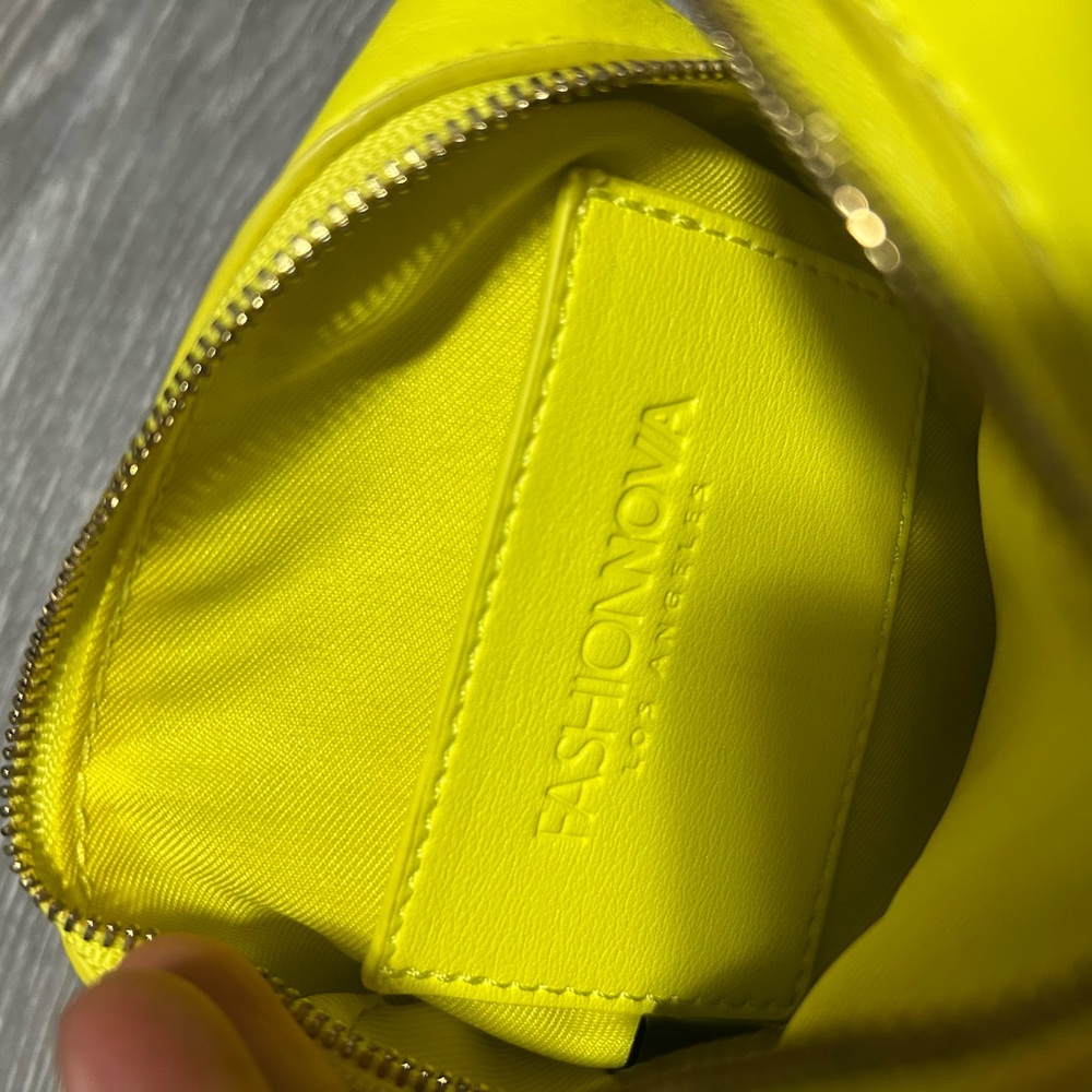 Fashion Nova Neon Yellow Backpack